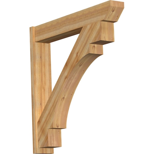 Ekena Millwork Merced Slat Rough Sawn Outlooker, Western Red Cedar, 8"W x 48"D x 48"H OUT08X48X48MRC06RWR - main